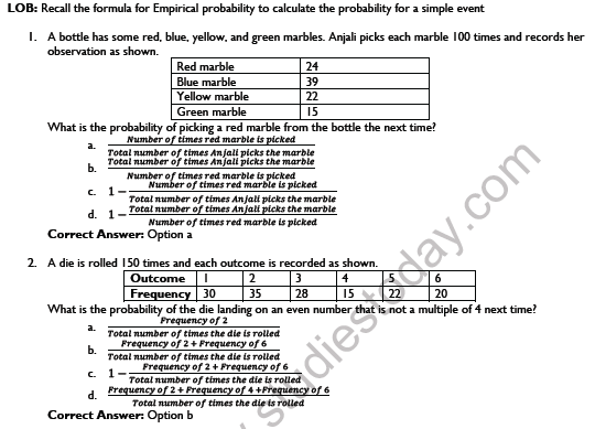 CBSE Class 9 Maths Probability Worksheet